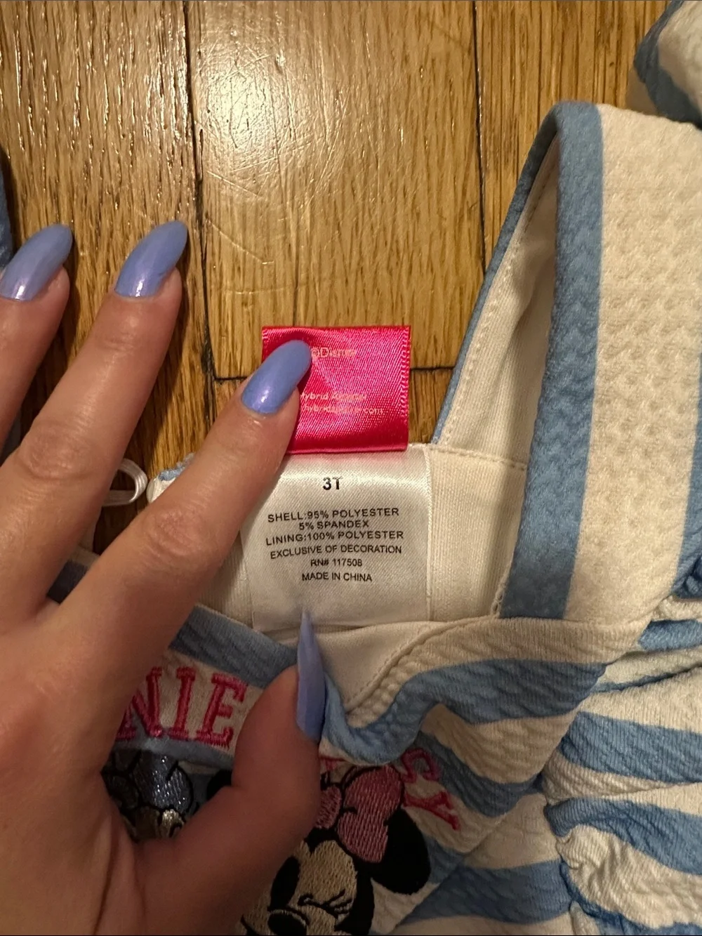 Disney Blue and White Striped Minnie & Daisy Sundress